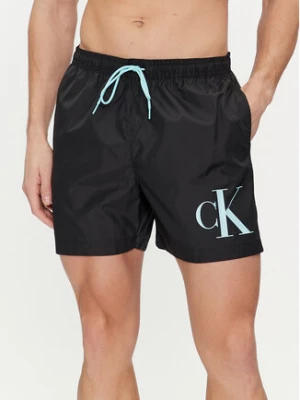 Calvin Klein Swimwear Szorty kąpielowe KM0KM01003 Czarny Regular Fit