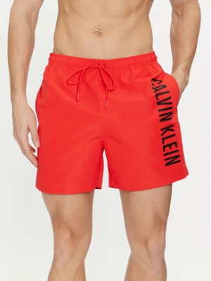 Calvin Klein Swimwear Szorty kąpielowe KM0KM01004 Czerwony Regular Fit