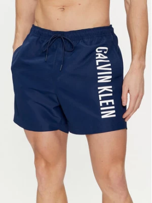 Calvin Klein Swimwear Szorty kąpielowe KM0KM01004 Granatowy Regular Fit