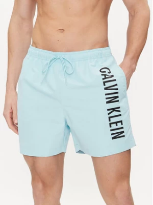 Calvin Klein Swimwear Szorty kąpielowe KM0KM01004 Niebieski Regular Fit