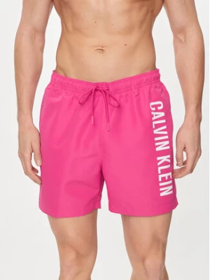 Calvin Klein Swimwear Szorty kąpielowe KM0KM01004 Różowy Regular Fit