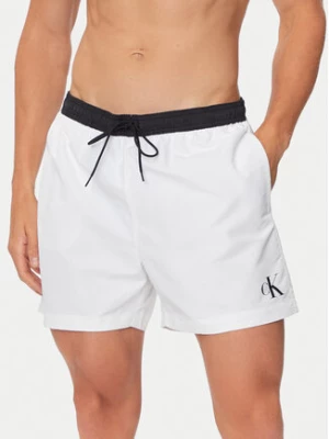 Calvin Klein Swimwear Szorty kąpielowe KM0KM01051 Biały Regular Fit