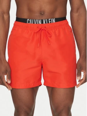 Calvin Klein Swimwear Szorty kąpielowe KM0KM01093 Czerwony Regular Fit