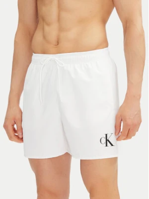 Calvin Klein Swimwear Szorty kąpielowe KM0KM01101 Biały Regular Fit