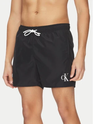 Calvin Klein Swimwear Szorty kąpielowe KM0KM01101 Czarny Regular Fit