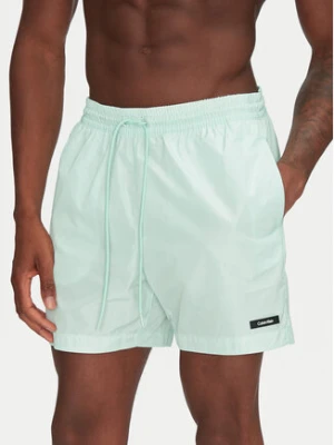 Calvin Klein Swimwear Szorty kąpielowe KM0KM01111 Zielony Regular Fit