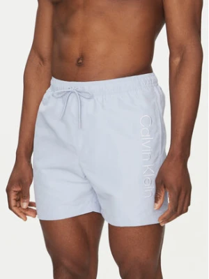 Calvin Klein Swimwear Szorty kąpielowe KM0KM01166 Niebieski Regular Fit