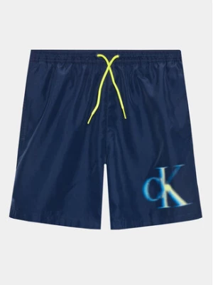 Calvin Klein Swimwear Szorty kąpielowe KV0KV00028 Granatowy Regular Fit