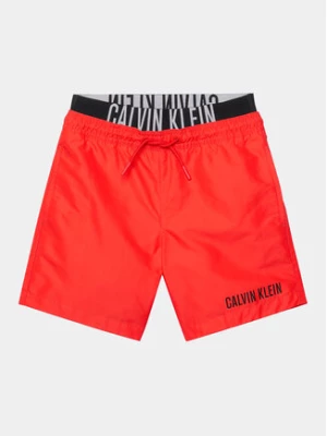 Calvin Klein Swimwear Szorty kąpielowe KV0KV00037 Czerwony Regular Fit