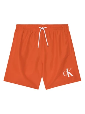 Calvin Klein Swimwear Szorty kąpielowe KV0KV00056 Pomarańczowy Regular Fit