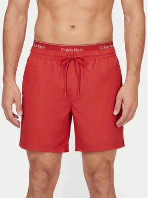 Calvin Klein Swimwear Szorty kąpielowe LV00N61023 Czerwony Regular Fit