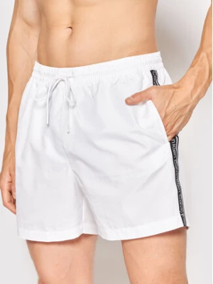 Calvin Klein Swimwear Szorty kąpielowe Medium Drawstringnos KM0KM00741 Biały Regular Fit