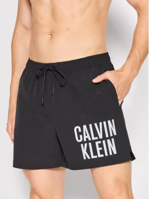 Calvin Klein Swimwear Szorty kąpielowe Medium KM0KM00705 Czarny Regular Fit