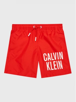 Calvin Klein Swimwear Szorty kąpielowe Medium KV0KV00021 Czerwony Regular Fit