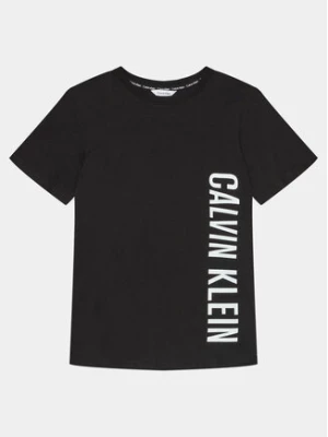 Calvin Klein Swimwear T-Shirt Logo KV0KV00040 Czarny Regular Fit