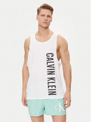 Calvin Klein Swimwear Tank top KM0KM00997 Biały Regular Fit