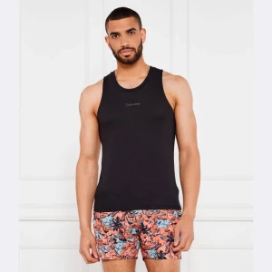 Calvin Klein Swimwear Tank top | Regular Fit | z dodatkiem lnu