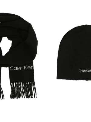 Calvin Klein Szal + czapka | z dodatkiem wełny