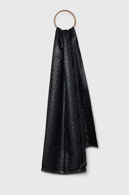 Calvin Klein szal damski kolor szary wzorzysty