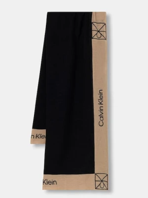 Calvin Klein szal damski z dodatkiem lnu