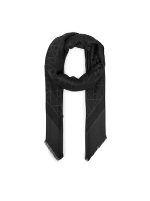 Calvin Klein Szal Emblem Aop Tonal LV04D8063G Czarny