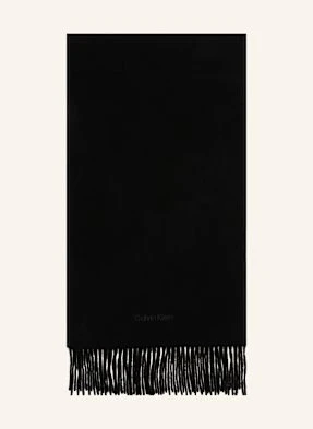 Calvin Klein Szal Wełniany schwarz