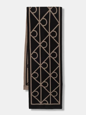 Calvin Klein szalik damski kolor czarny wzorzysty LV04F8076G