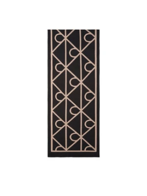 Calvin Klein Szalik Emblem Aop Jcq Fine Rib Scarf LV04D8051G Czarny