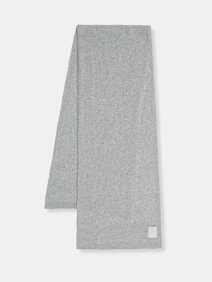 Calvin Klein szalik kaszmirowy męski kolor szary gładki LV04D8014G