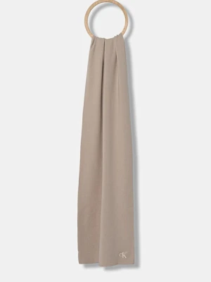 Calvin Klein szalik męski kolor beżowy gładki LV04D8021G