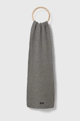 Calvin Klein szalik wełniany kolor szary melanżowy