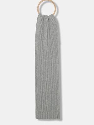 Calvin Klein szalik z wełną męski kolor szary gładki LV04D8056G