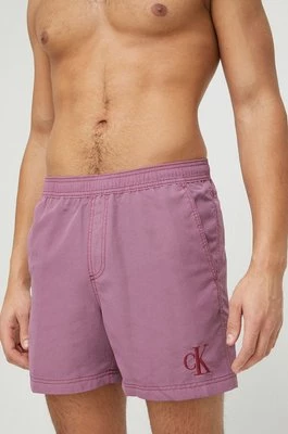 Calvin Klein szorty kąpielowe kolor fioletowy