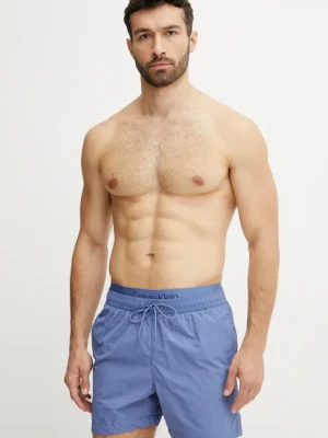 Calvin Klein szorty kąpielowe kolor niebieski KM0KM01104