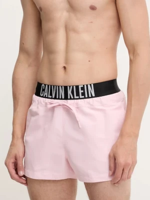 Calvin Klein szorty kąpielowe kolor różowy LV00N61094