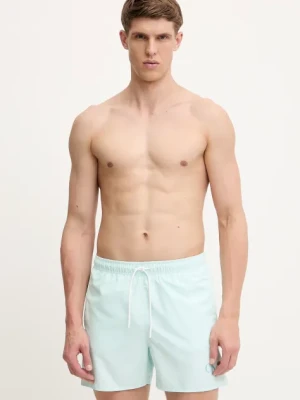 Calvin Klein szorty kąpielowe kolor turkusowy KM0KM01101
