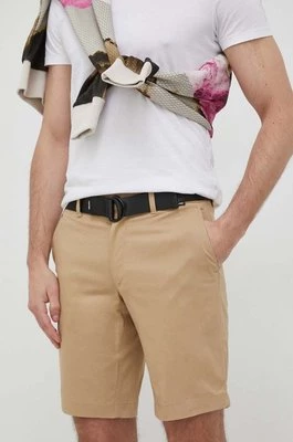 Calvin Klein szorty męskie kolor beżowy