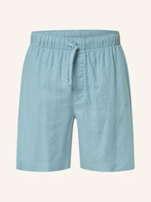 Calvin Klein Szorty Od Piżamy Linen Blend Z Lnem blau