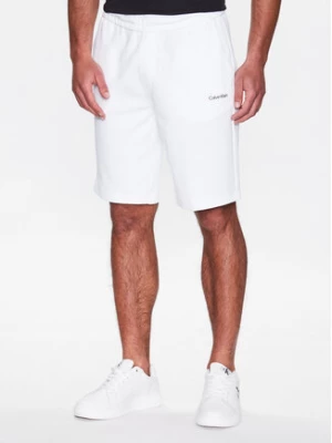 Calvin Klein Szorty sportowe Micro Logo K10K111208 Biały Regular Fit