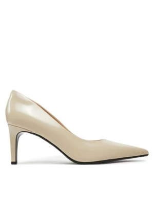 Calvin Klein Szpilki Heel Pump 70 - Brush L HW0HW02446 Beżowy