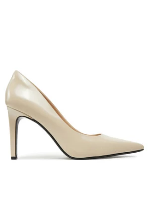 Calvin Klein Szpilki Heel Pump 90 - Brush L HW0HW02263 Beżowy