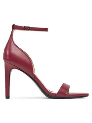 Calvin Klein Szpilki Heel Sandal 90 - Lth HW0HW02337 Bordowy