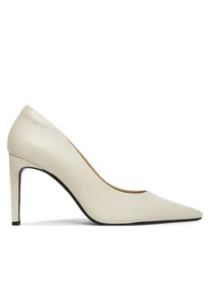 Calvin Klein Szpilki Pump 90 Pointy Hw Bar Lth HW0HW02527 Beżowy