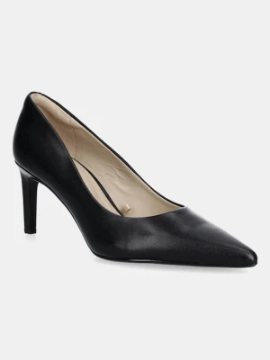 Calvin Klein szpilki skórzane ESS STILETTO 70 kolor czarny HW0HW02607