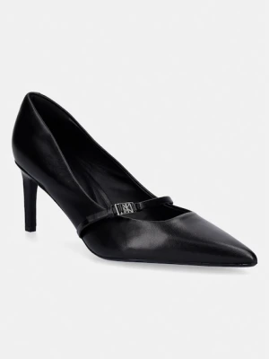 Calvin Klein szpilki skórzane ESS STILETTO 70 MJ LTH HDW