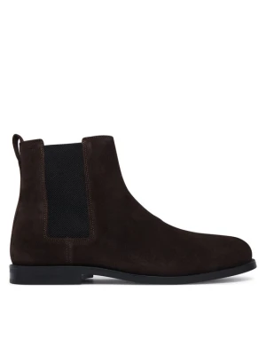 Calvin Klein Sztyblety Ess Rubber Chelsea Su HM0HM02055 Brązowy ciemny