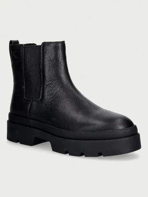 Calvin Klein sztyblety męskie LUGGED CHELSEA BOOT TU LTH czarny