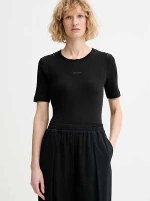 Calvin Klein T-shirt basic damski bawełniany z elastanem