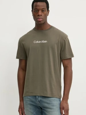 Calvin Klein t-shirt bawełniany zielony