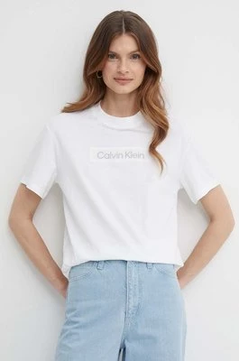 Calvin Klein t-shirt bawełniany damski kolor biały K20K206638